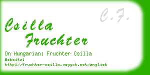 csilla fruchter business card